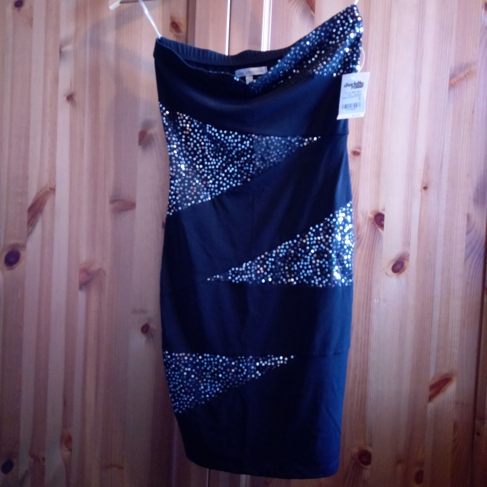 Charlotte Russe Little Black Strapless Dress Sz S